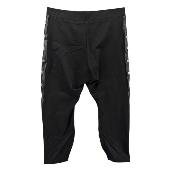 Fashion To Figure Button Ponte Leggings Womens Black Stretch High Rise Size 2X - Picture 2 of 10